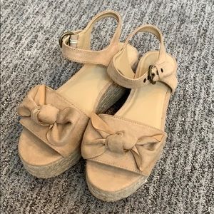 Nude Platform Espadrille Platform Sandals